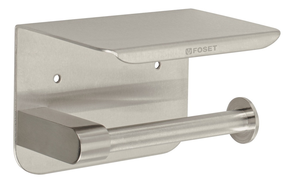 Porta Rollo C/soporte Para Celular, Satin, Foset 46355 Color Gris Claro