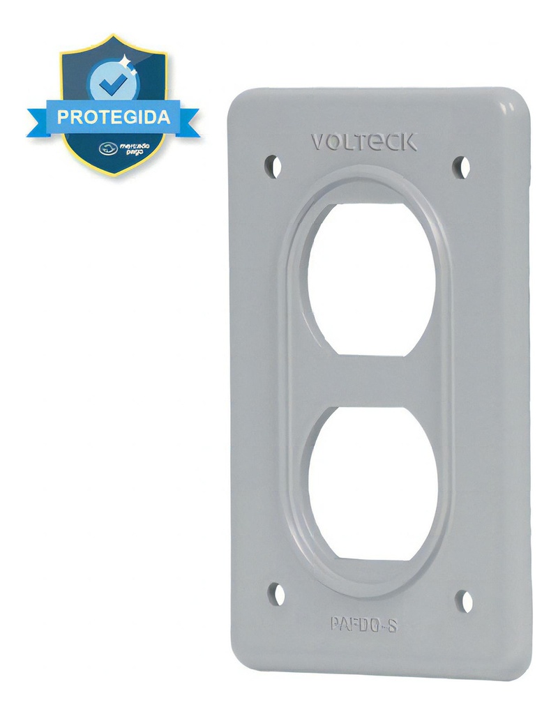 [TR-PAFDO-S] Placa de Acero, Fs, Doble, de Sobreponer, Volteck 46430