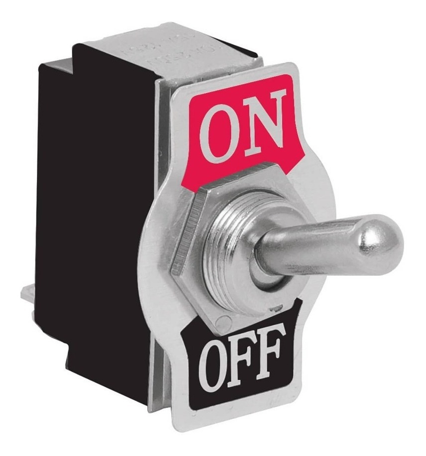 Apagador De Palanca 2 Tornillos Volteck 46442 Color Gris Corriente Nominal 10 A Voltaje Nominal 250v