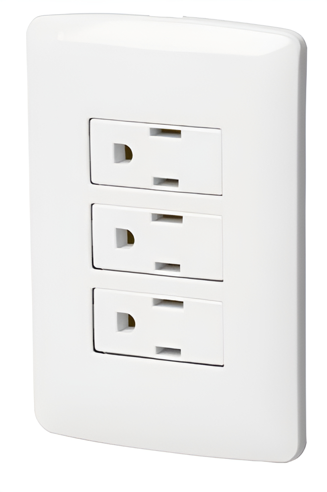 Placa Con 3 Contactos Blanco Voltech 46458