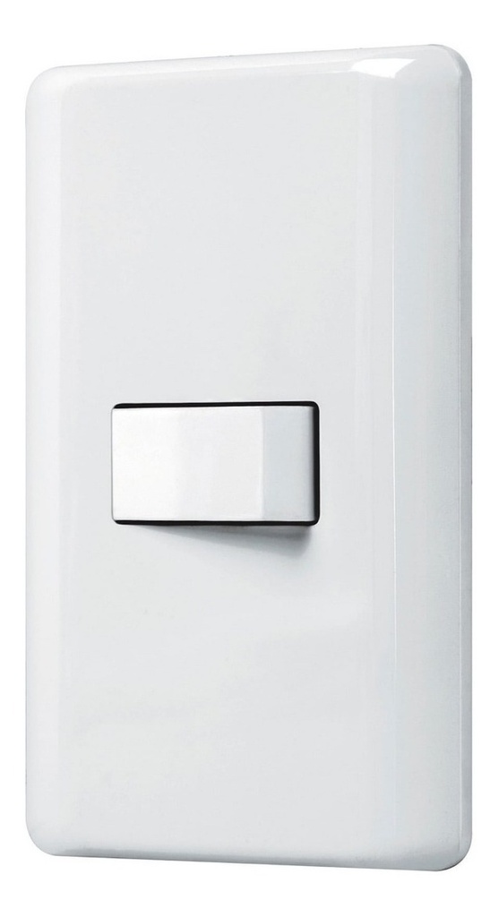 Placa Armada 1 Interruptor Sencillo, Blanco, Volteck 46459 Color Blanco