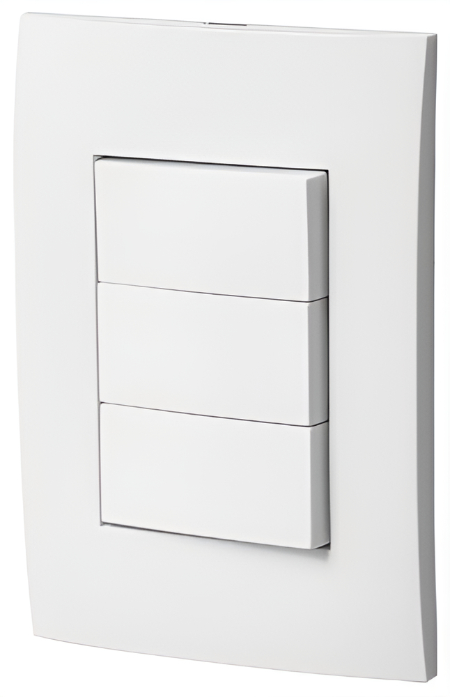Placa Con 3 Interruptor Sencillo Oslo Voltech 46496