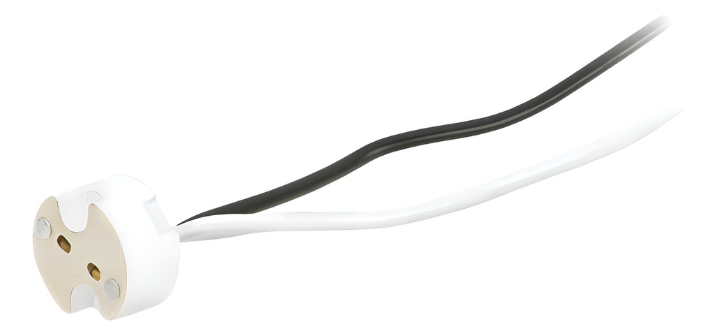 Portalampara Base Bipin Voltech Popo-12 Gx5.3 Cerámica Blanco