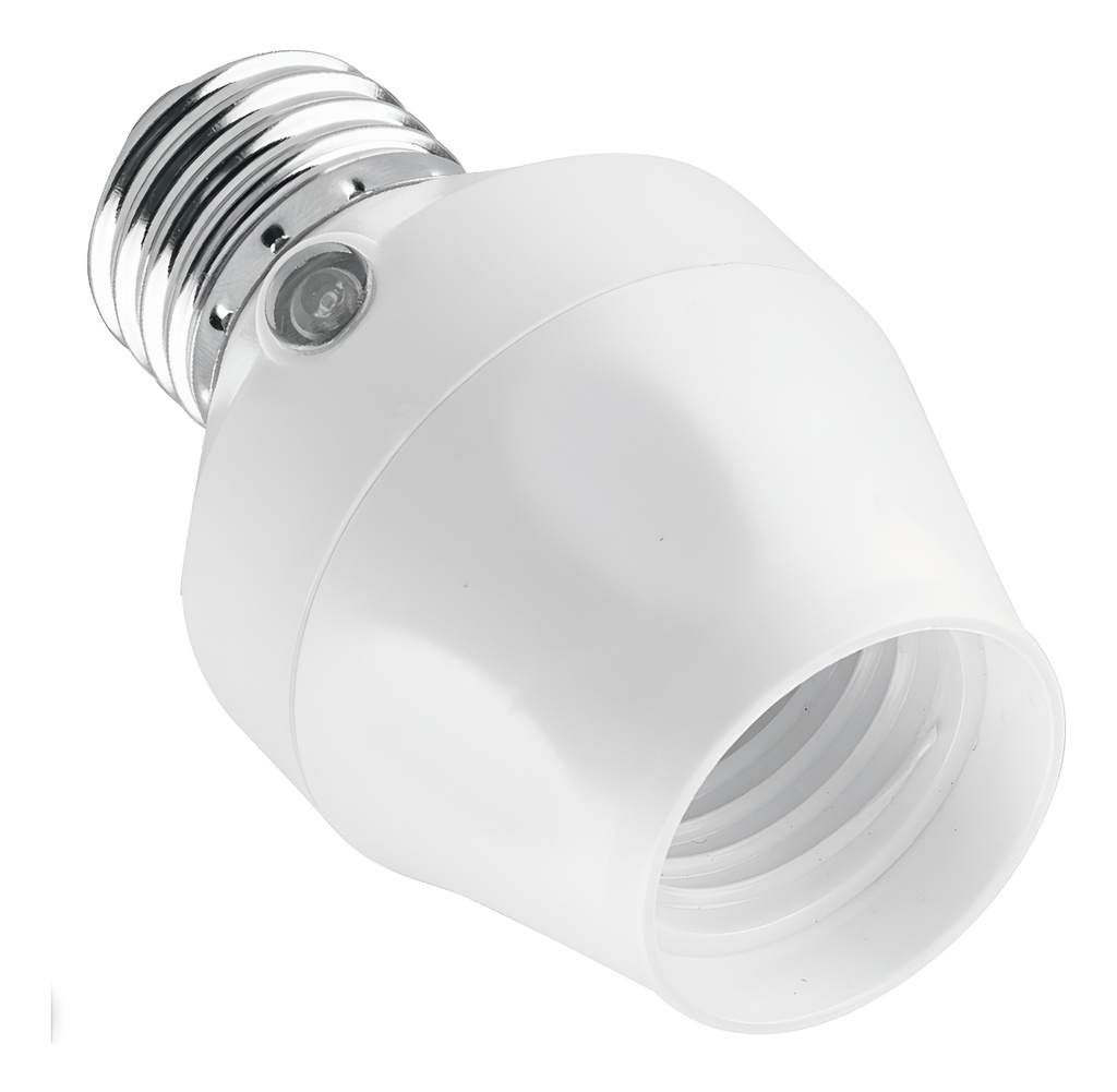 Portalámpara Sensor Luz Volteck 46534 Gris Base E26/e27 Exterior