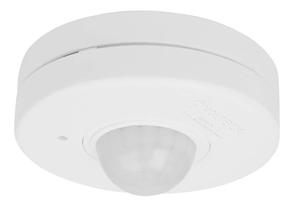 Sensor Movimiento Techo Voltech 10m Alcance Para Lámparas Led E Incandescentes