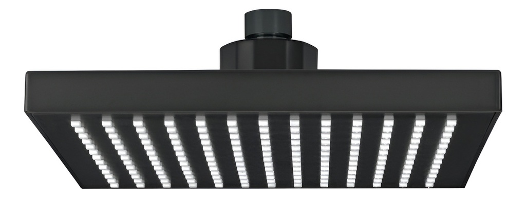 Regadera Cuadrada 8'' , Abs Sin Brazo, Negro, Aqua Foset 46749 Mate