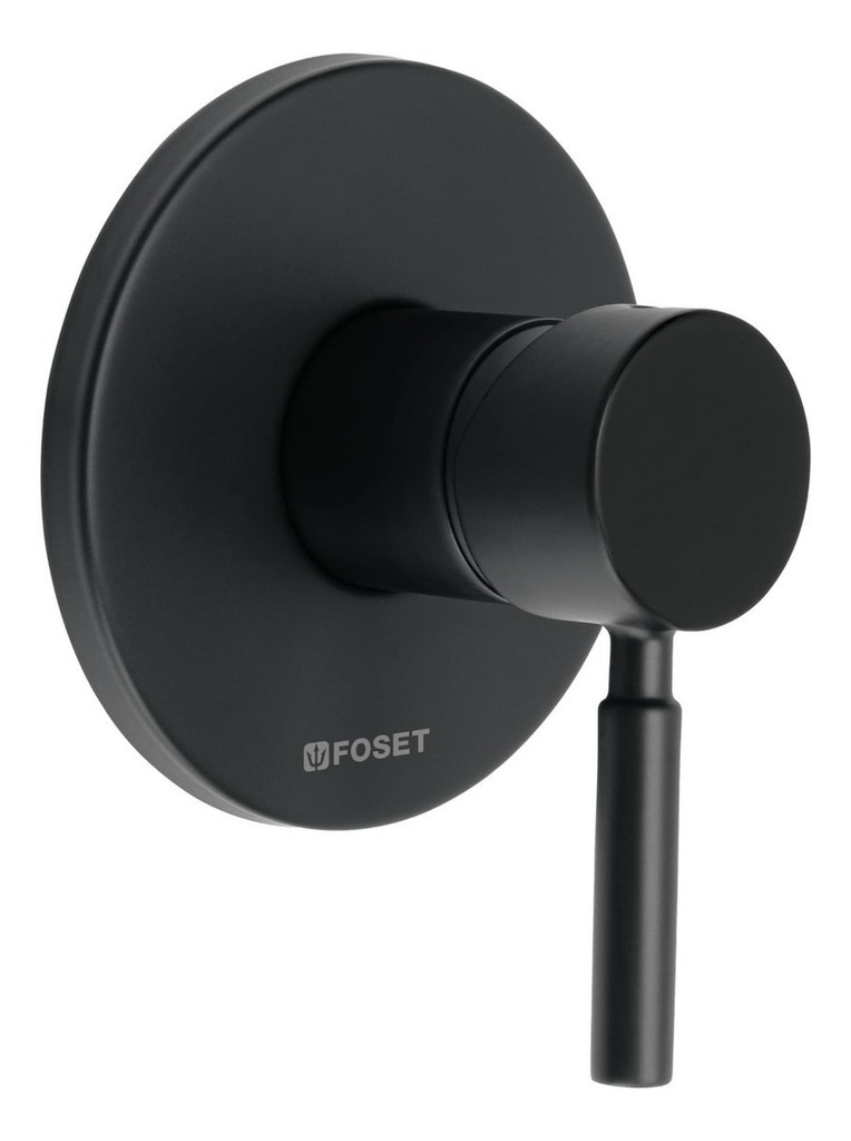 Monomando Para Regadera, Negro Mate, Foset 46791 Acabado Mate