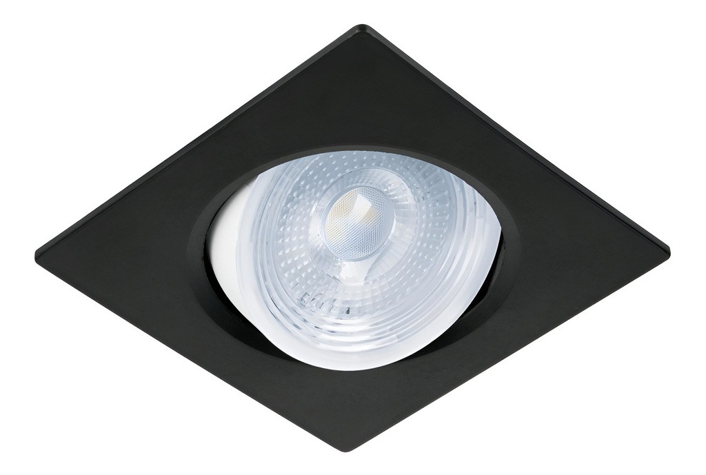 Cerradura Luminario Empotrable Cuadrado Led Volteck 46948 Estructura Negro