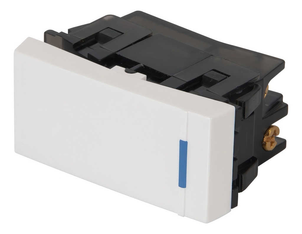 Interruptor 3 Vías, 1 Módulo, Española, Blanco Volteck 47048 Voltaje Nominal 127v