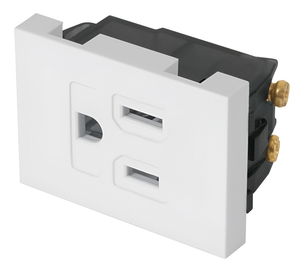 Contacto Aterrizado 1.5 Módulosespañola Blanco Volteck 47052