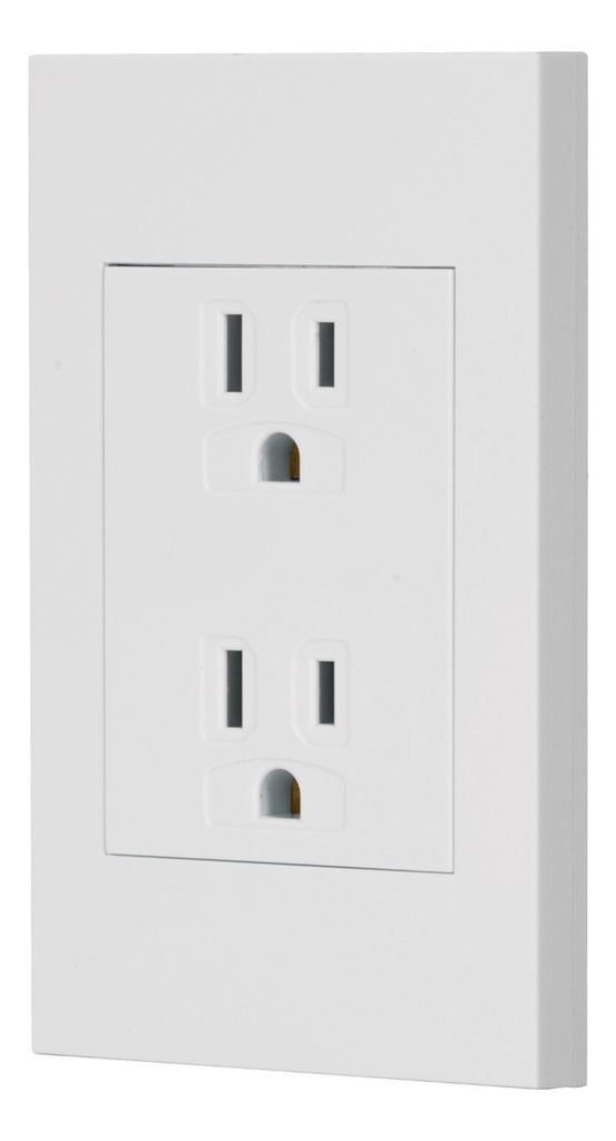 Placa Con Contacto Duplex Armada Blanca 3 Modulos Schneider