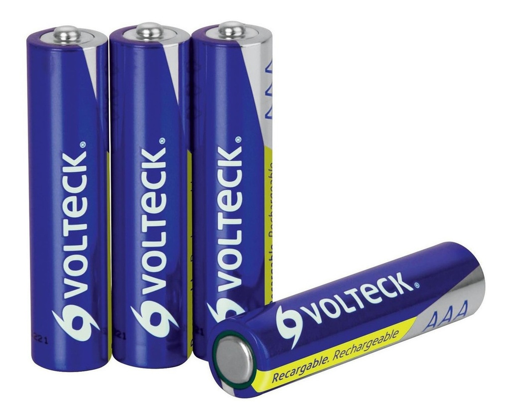 Pila Recargable Aaa Voltech 47201 600 Mah 4 Pilas