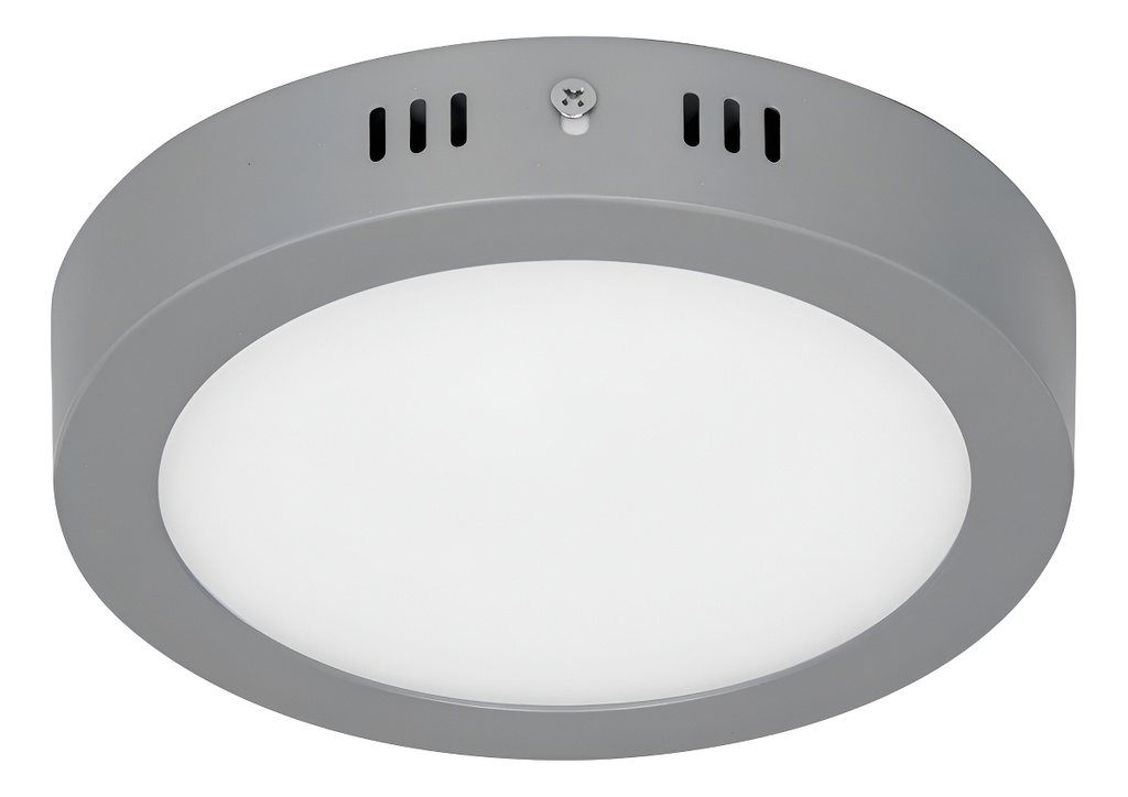 Luminario Plafón Redondo 12w 6500k Led Volteck 47347 Gris