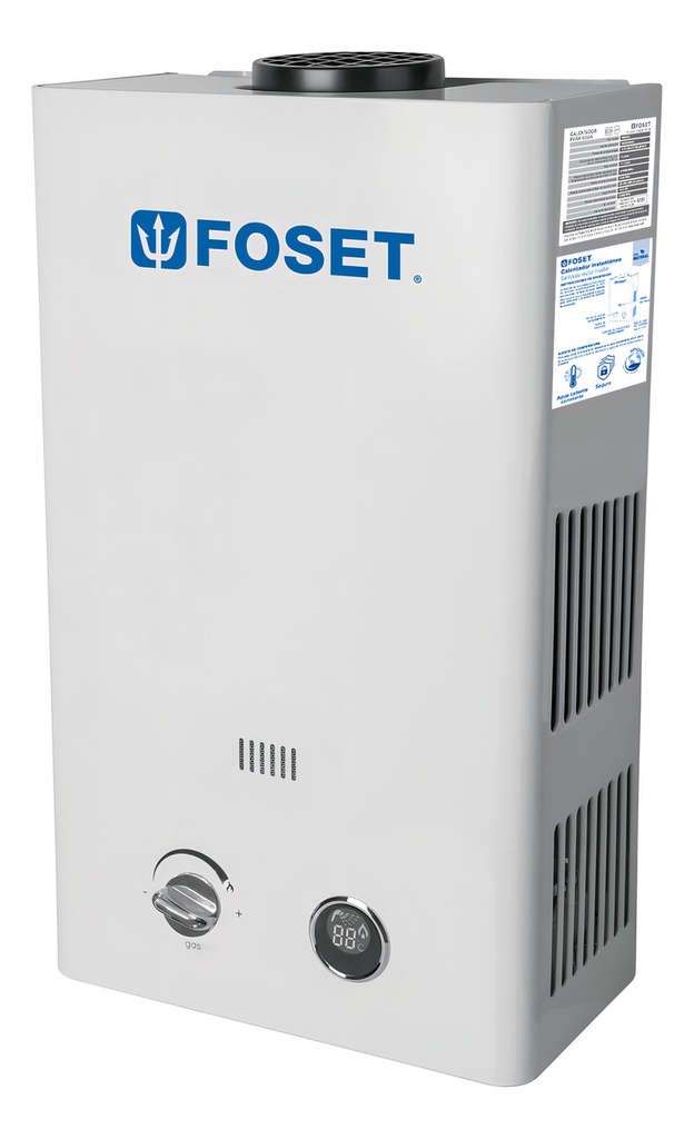[TR-CALE-6I-N] Calentador De Paso Instantaneo Gas Nat 6l/min Foset 47352 Color Blanco Tipo De Gas Gn