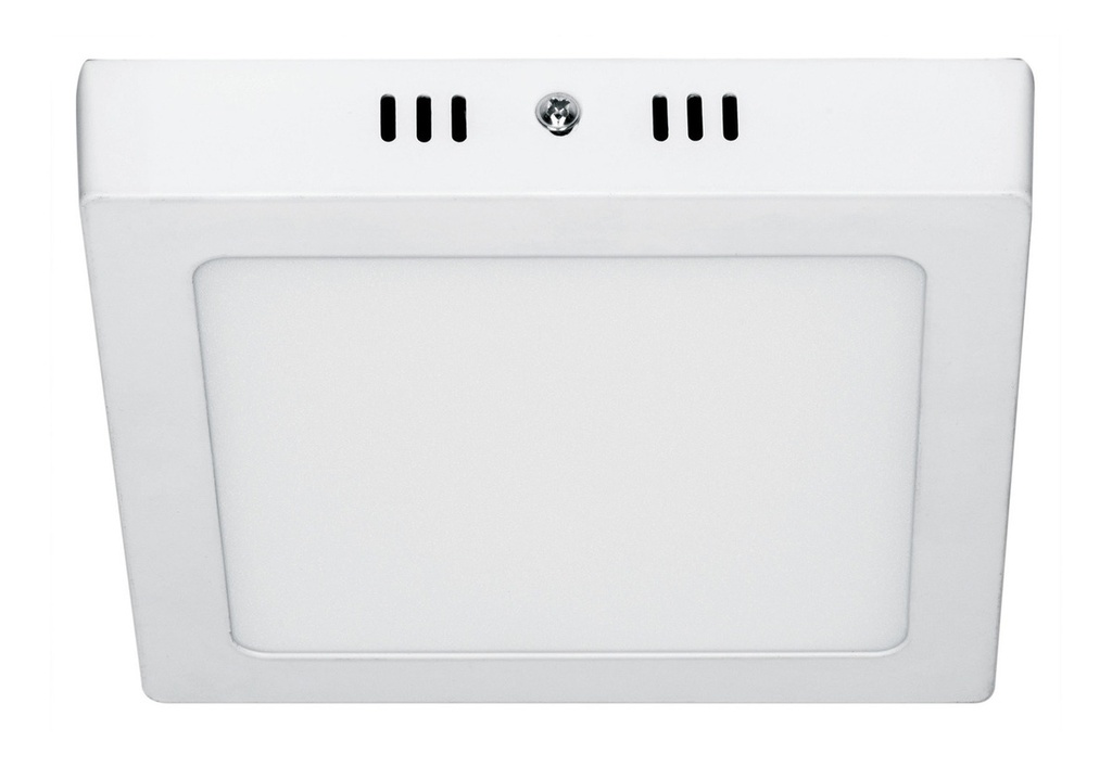 Luminario Plafón Cuadrado 12w 6500k Led Volteck 47443 Estructura Blanco