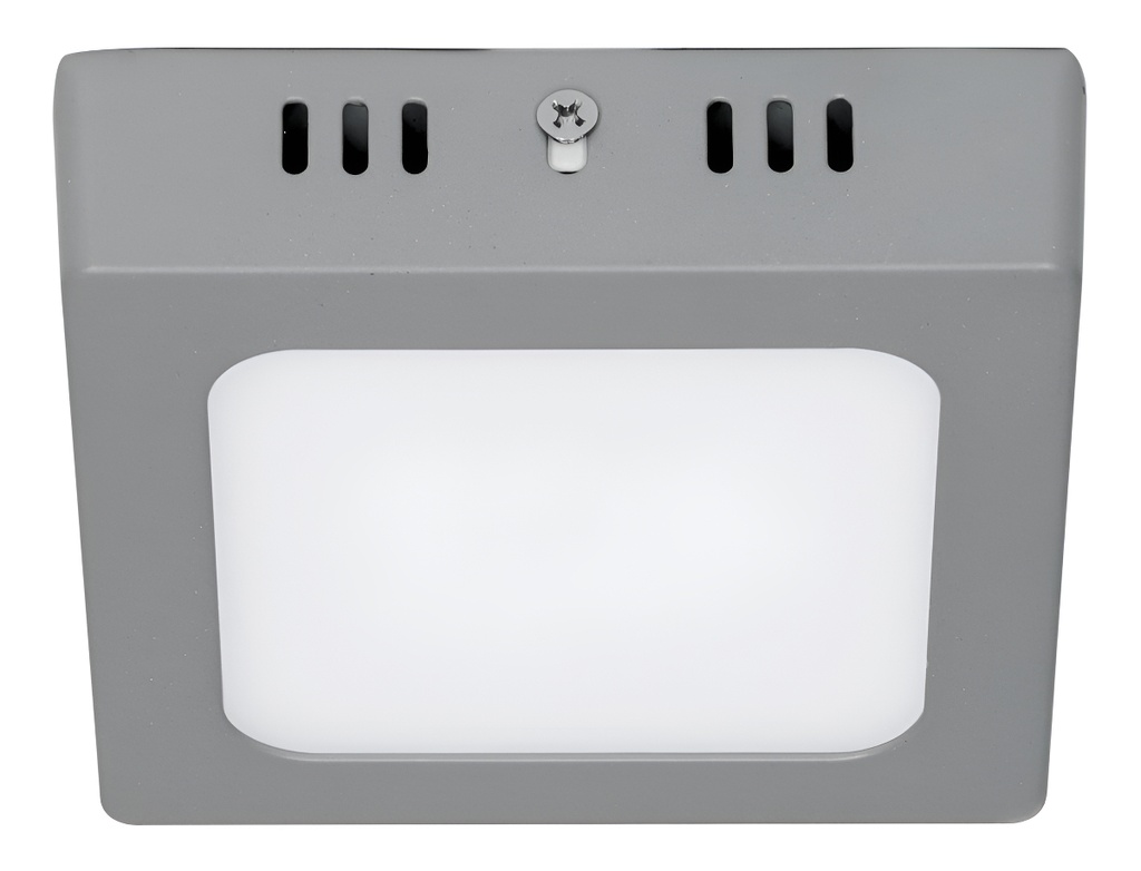 Plafon Gris Cuadrado Led 6 W Volteck 47446