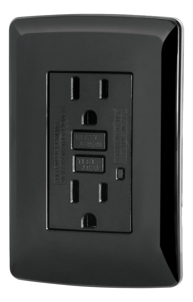 Contacto Dúplex Falla A Tierra Gfci, Negro 47589