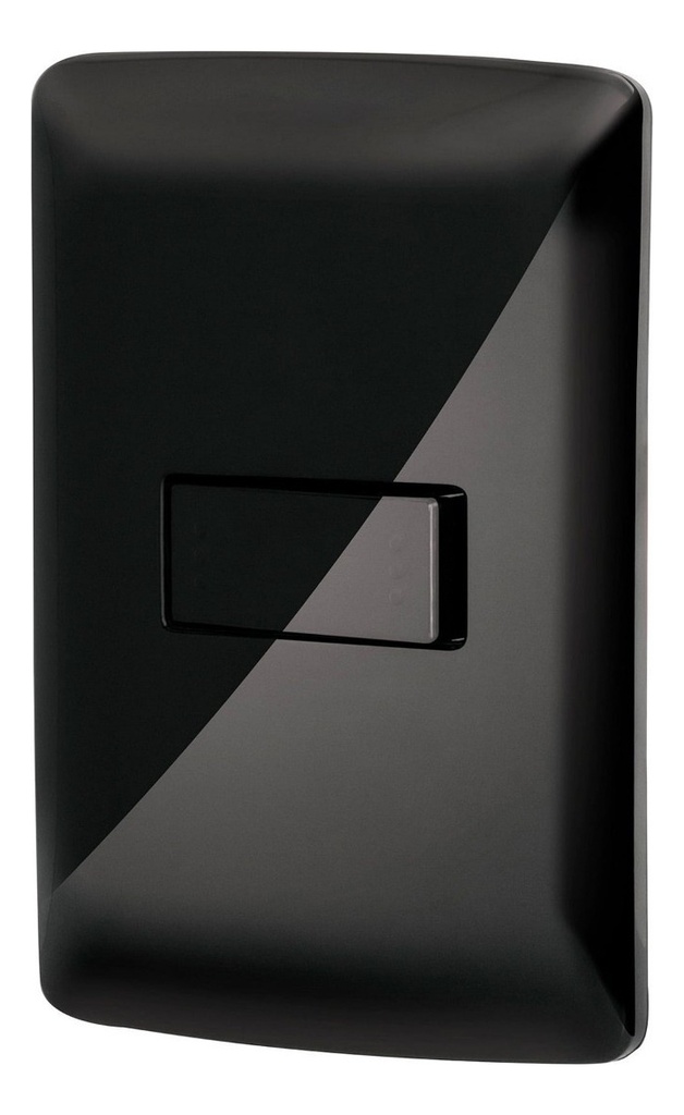 Placa Con 1 Interruptor Escalera, Negro, Volteck 47600 Color Negro Voltaje Nominal 127v