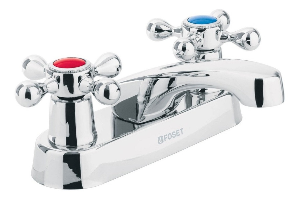 Mezcladora 4'' Lavabo Nariz Larga Basic Foset 47680 Acabado Cromado Color Plateado