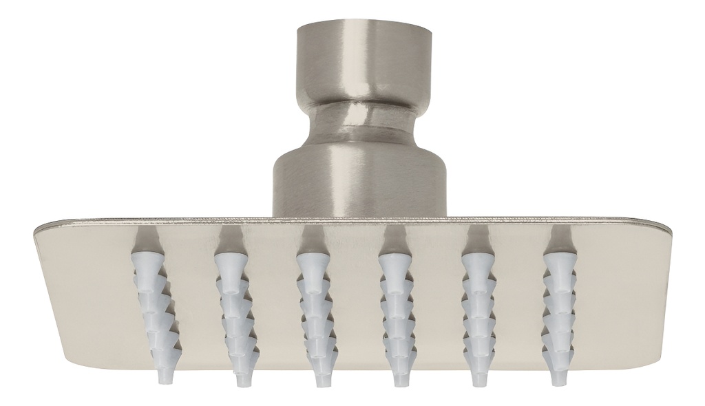 [TR-R-413SN] Regadera Cuadrada 4', Acero Inox, Sin Brazo, Satín, Túbig