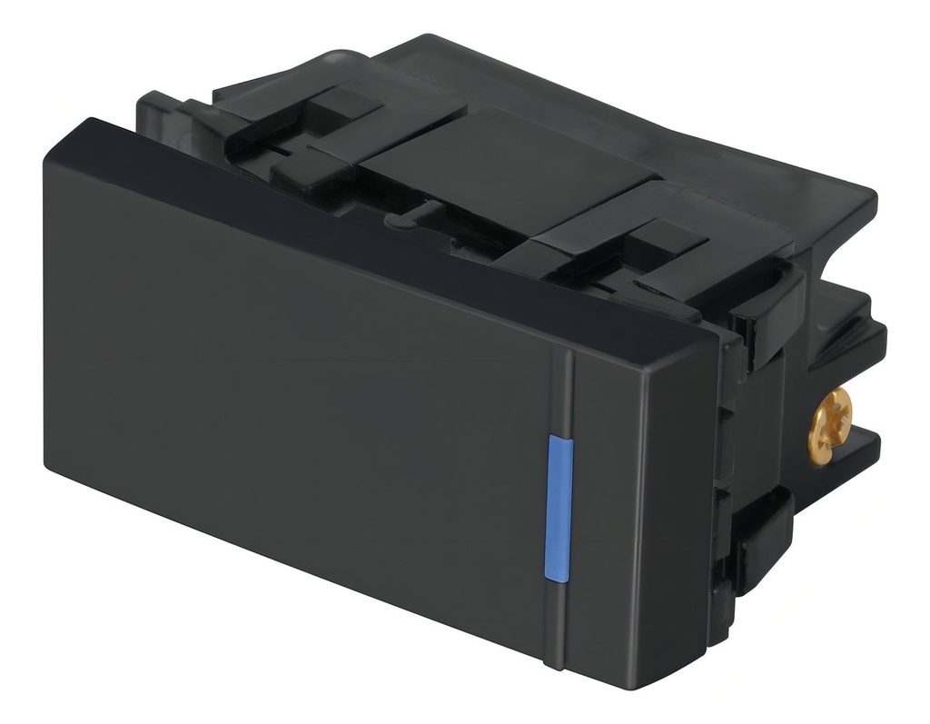 Interruptor Sencillo, 1 Módulo Española Negro, Volteck 47985 Color Negro