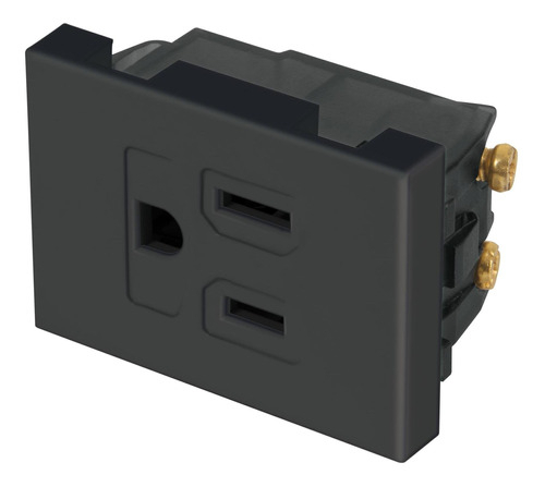 Contacto Aterrizado 1.5 Módulos Española Negro Volteck 47992