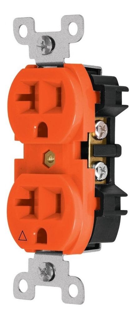 [TR-CODO-MTAS] Contacto Dúplex Tierra Aislada 20a Standard Foset 48022 Color Naranja