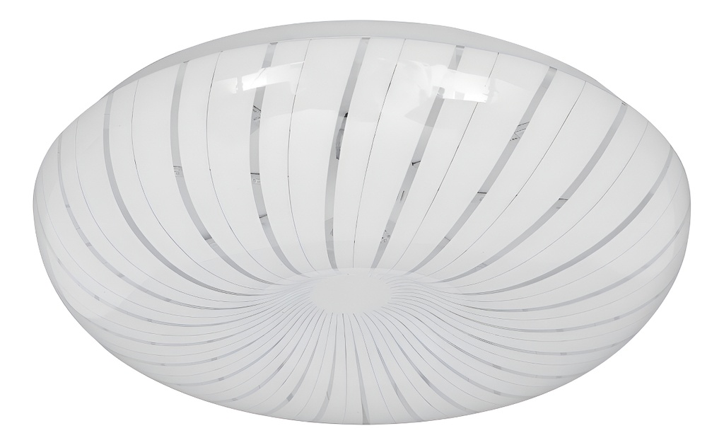 Luminario Led 18w Plafón Decorativo Luz Cálida Volteck 48210 Estructura Blanco