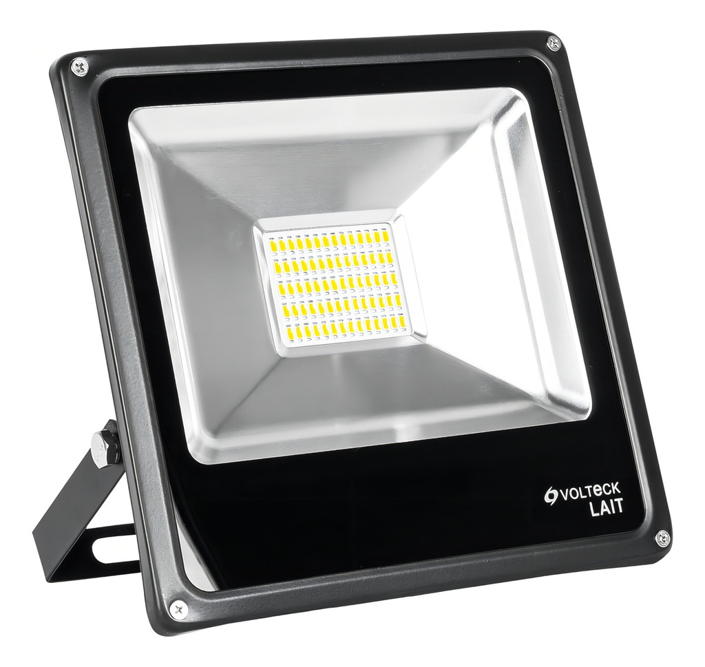 Reflector Led Ultra Delgado 30w Voltech 48220 Color De La Carcasa Negro Color De La Luz Blanco Cálido