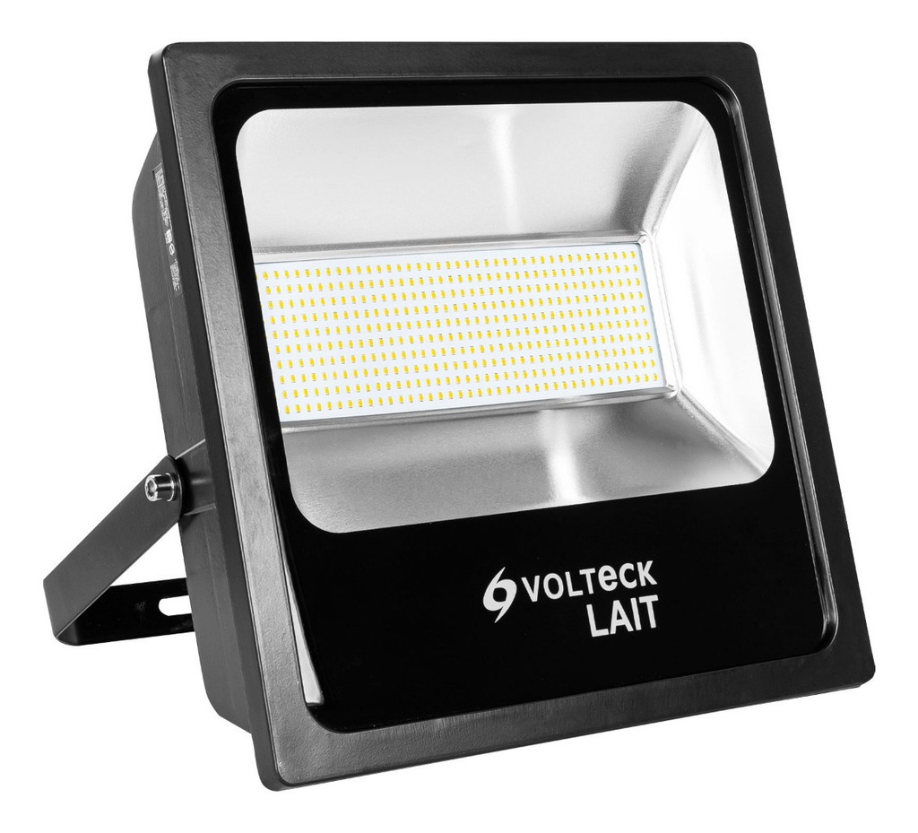 Reflector Delgado De Led 200 W Luz Cálida Volteck 48337 Color De La Carcasa Negro
