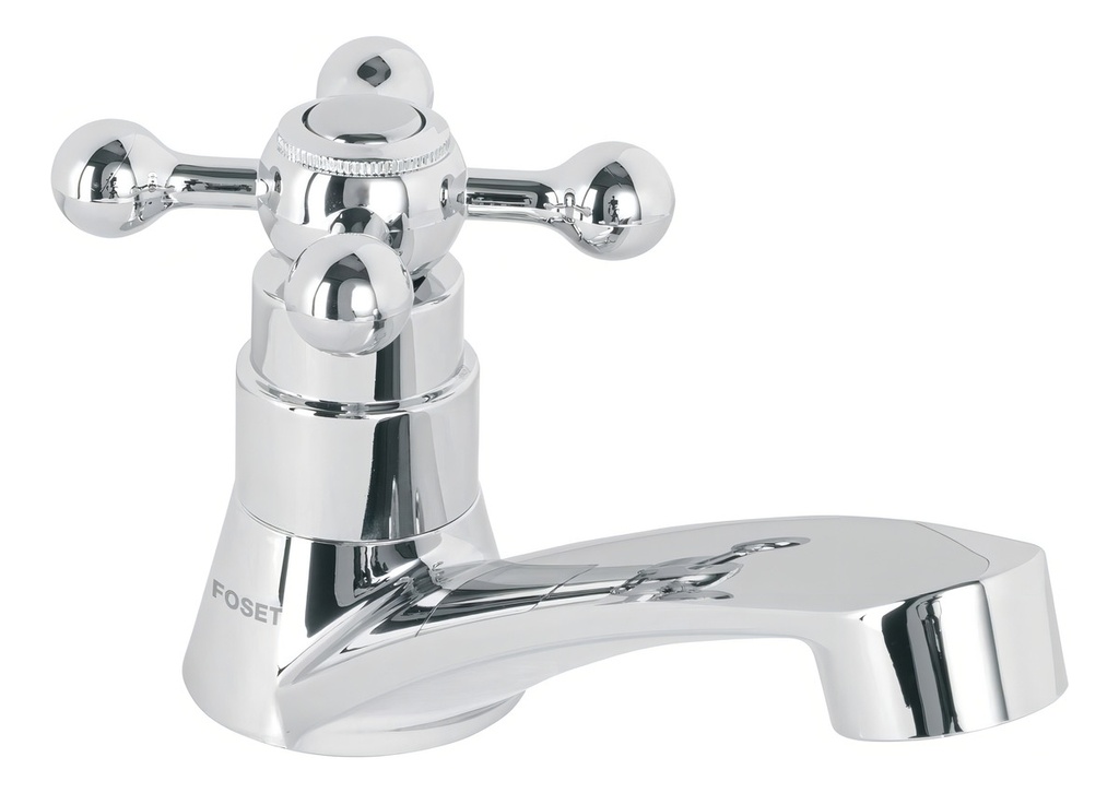 Llave Individual, Lavabo, Abs, Maneral Cruceta, Foset 48383 Acabado Cromado