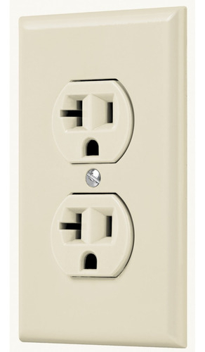 Placa Armada Contacto Dúplex 2 Polos Standard Volteck 48490 Color Beige