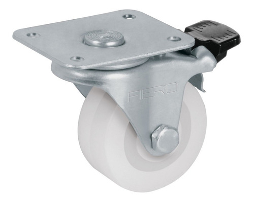 [TR-RO-2210F] Rodaja Polietileno Placa Giratoria Freno 2'' Fiero 48633