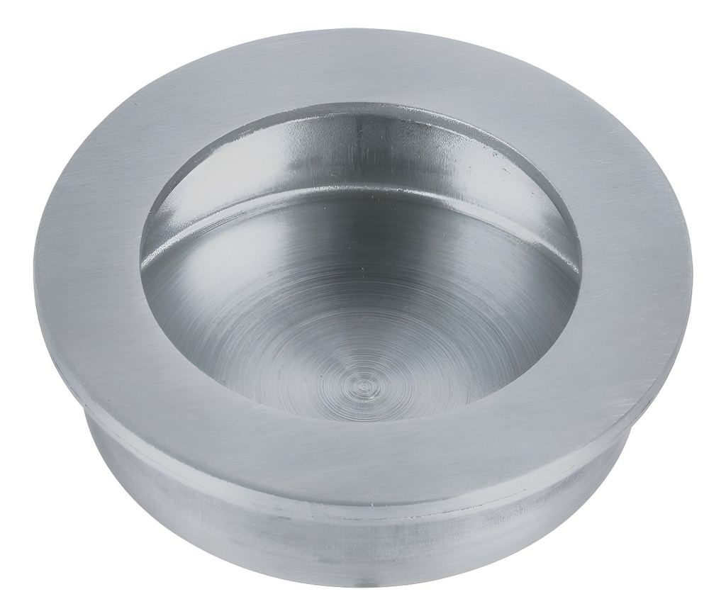 Jaladera De Embutir Circular No. 3 Cromo Mate Hermex 48998 Color Plateado