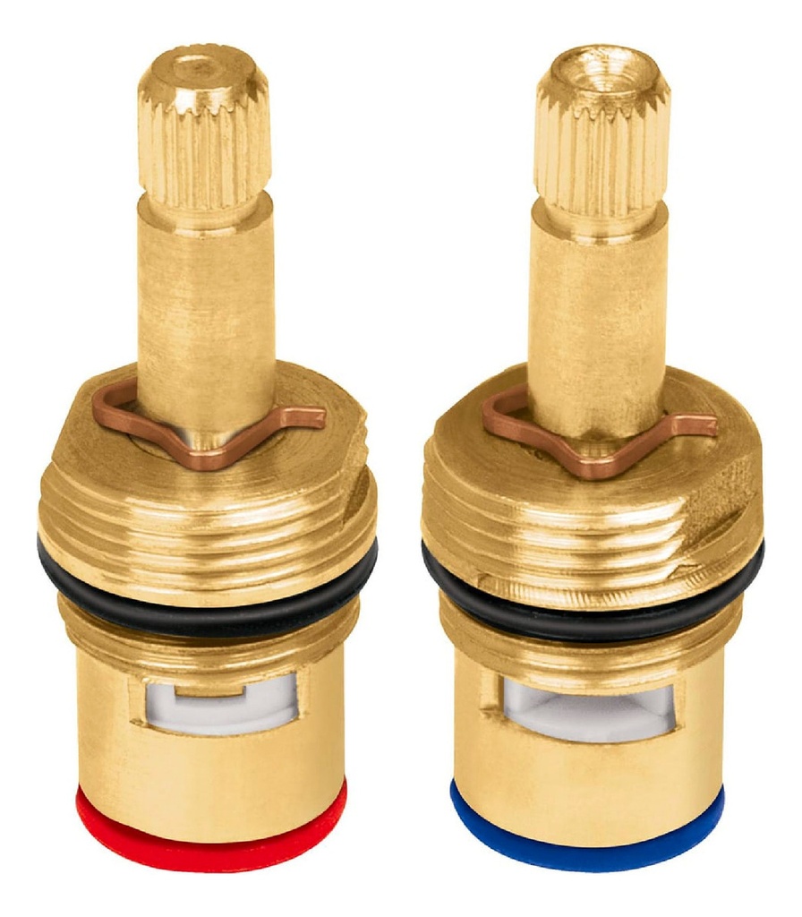 Cartuchos Cerámico Mezcladoras Aqua, Basic 2 Pz Foset 49100 Color Ocre