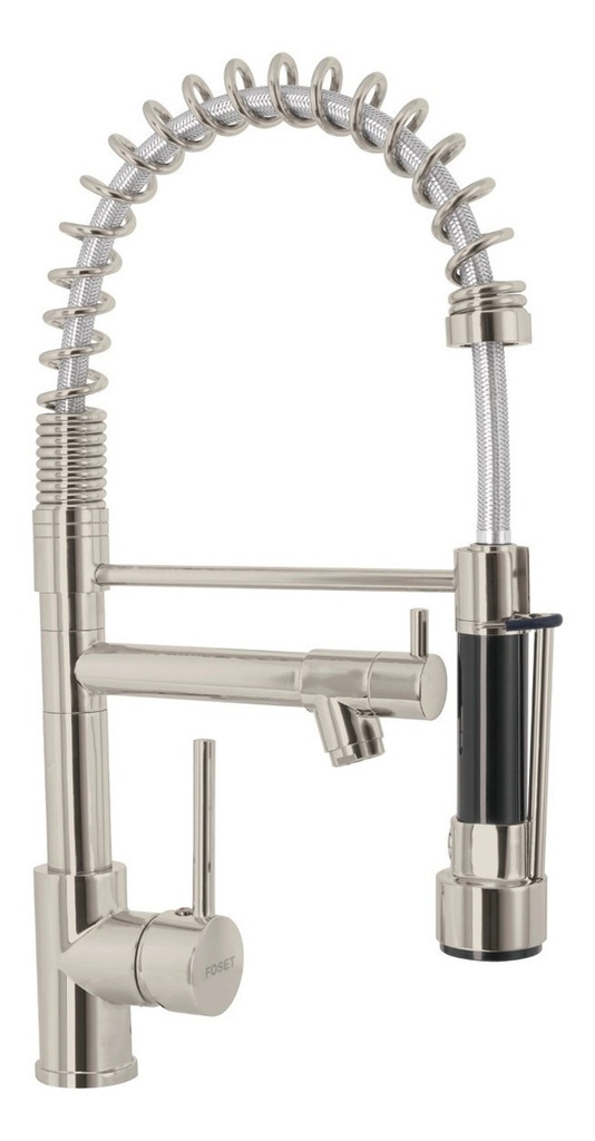 Monomando Para Fregadero Con Rociador Extraible, Doble Salida, Elf-84n 49107 Element Foset