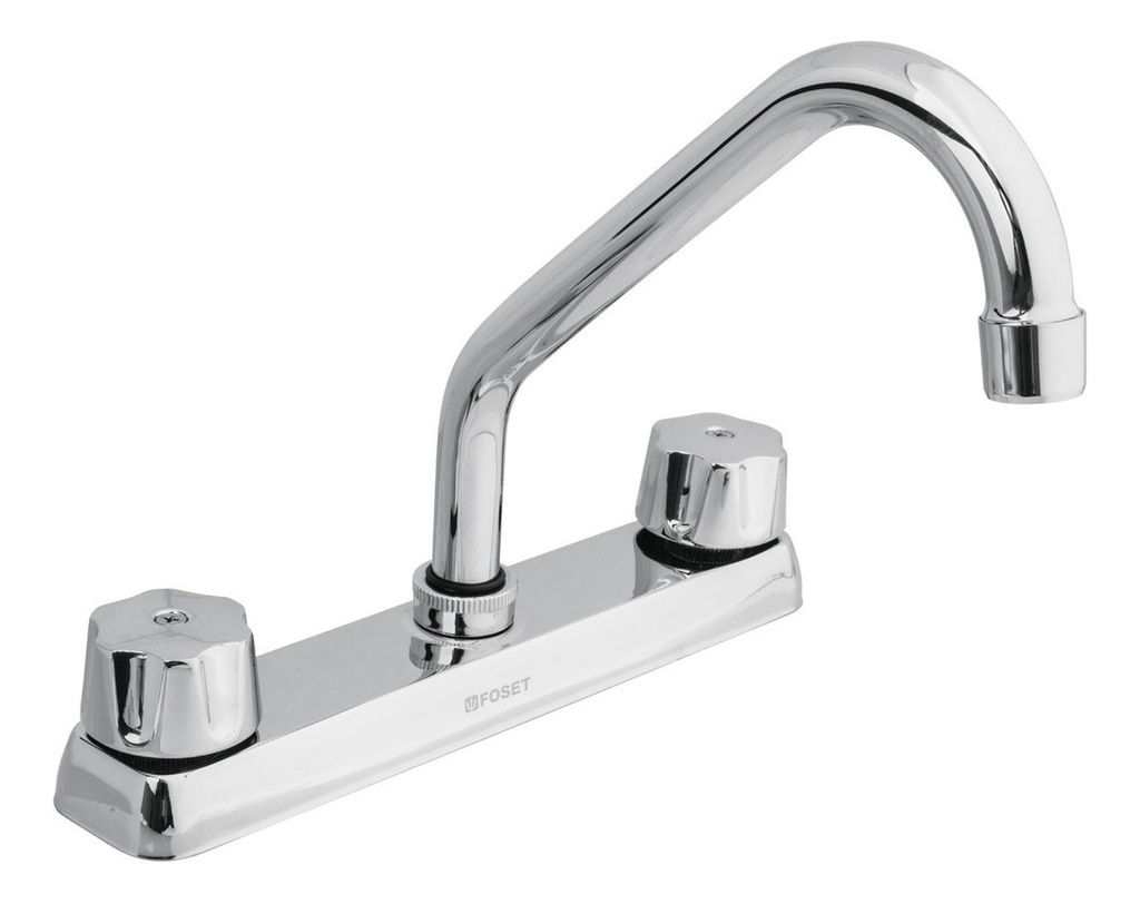 Mezcladora Fregadero, Maneral Hexagonal, Corto, Basic F-317