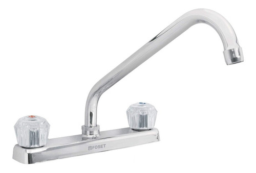 Foset Basic F-318a Mezcladora Fregadero 8'' Cuello Std Acrilico Foset 49240 Color Cromo