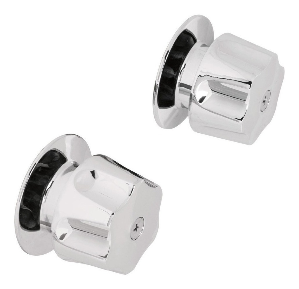 Juego De 2 Manerales Hex. Metálicos Para Regadera, Foset Acabado Cromado