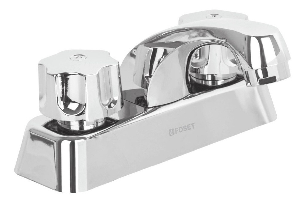 [TR-MP-048] Mezcladora Abs Lavabo 4 Foset 49281 Acabado Cromado Color Plateado