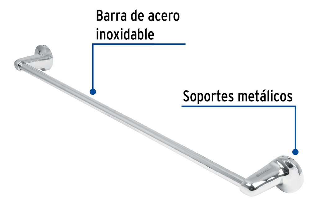 [TR-AQA-76] Toallero de Barra, Línea Aqua Foset 49405 Color Cromo
