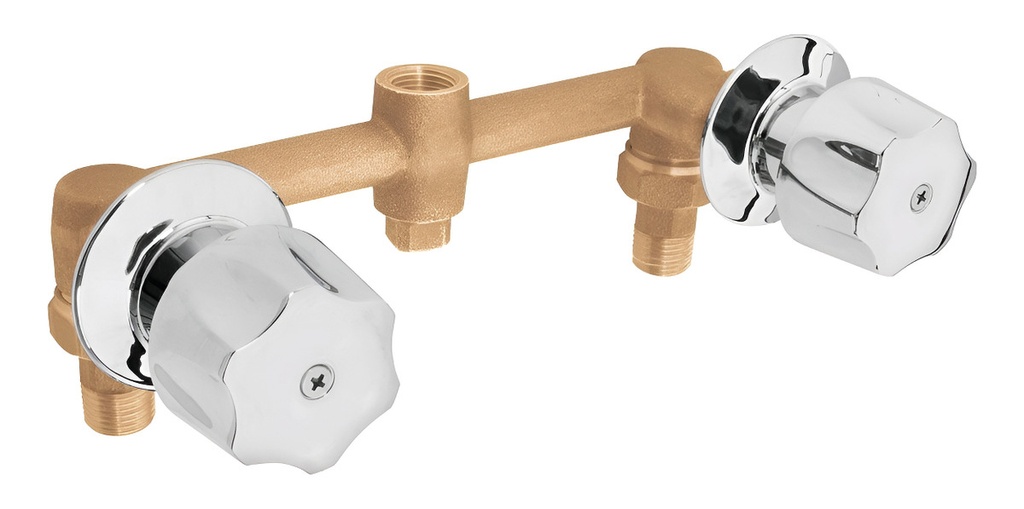 [TR-MEA-360-B] Juego Regadera Empotrar Compresion Zamac Foset 49445 Acabado Cromado