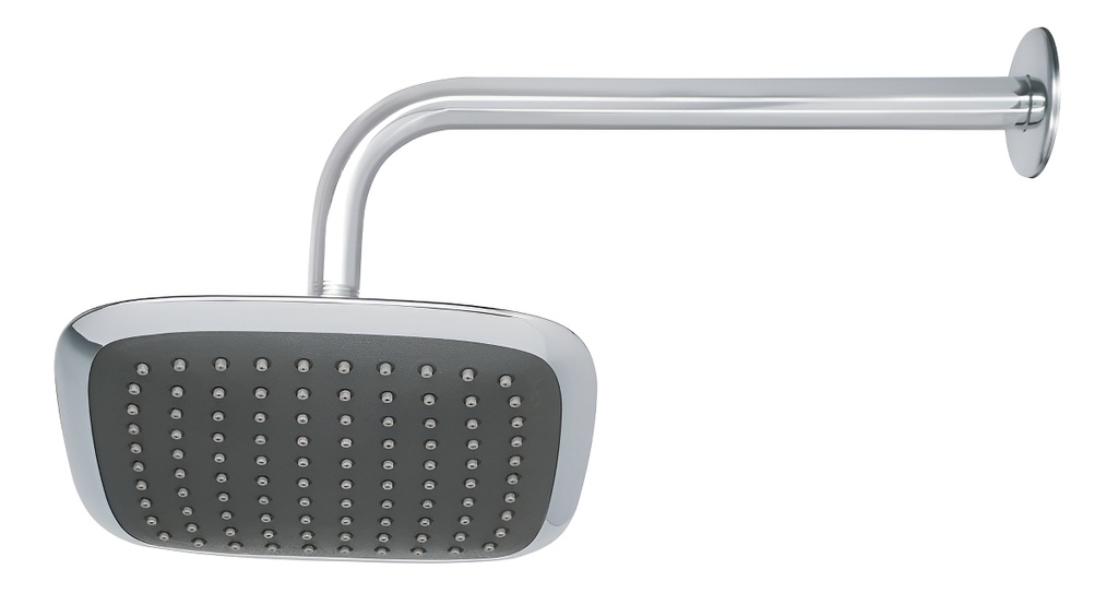 Regadera Cuadrada Foset R-511 Triple-cromo Grado Ecológico Acabado Brillante