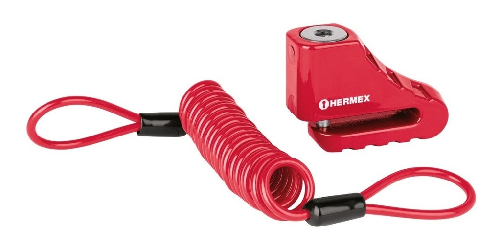 Hermex Cb-55 Candado Metálico Rojo 5.5mm Para Moto