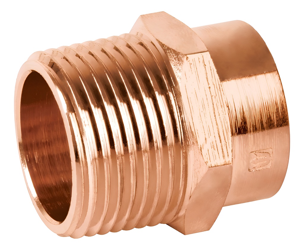 Conector Cobre Rosca Exterior 3/4'' Foset 49654 Color Dorado