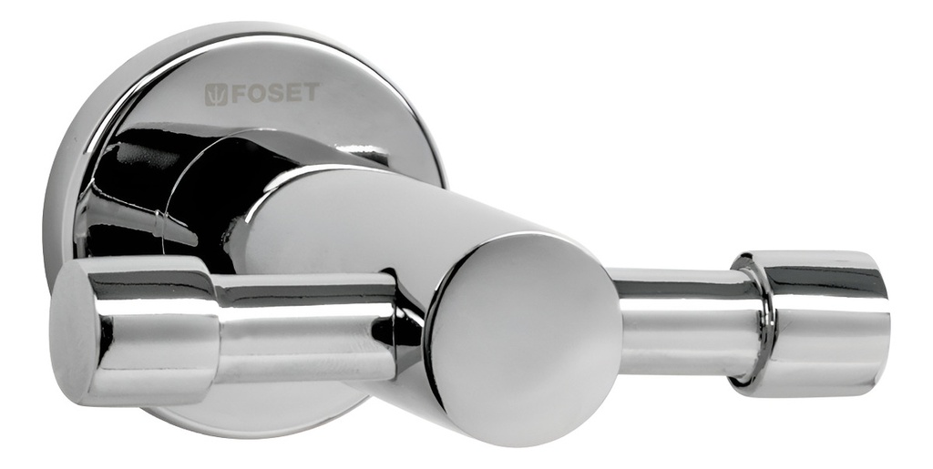 [TR-ELA-73] Gancho Doble Para Toalla Línea Element Foset 49667 Color Plateado