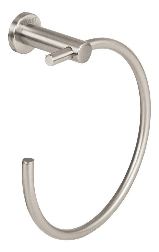 [TR-ELA-77N] Toallero de Argolla, Satinado, Línea Element, Foset 49676