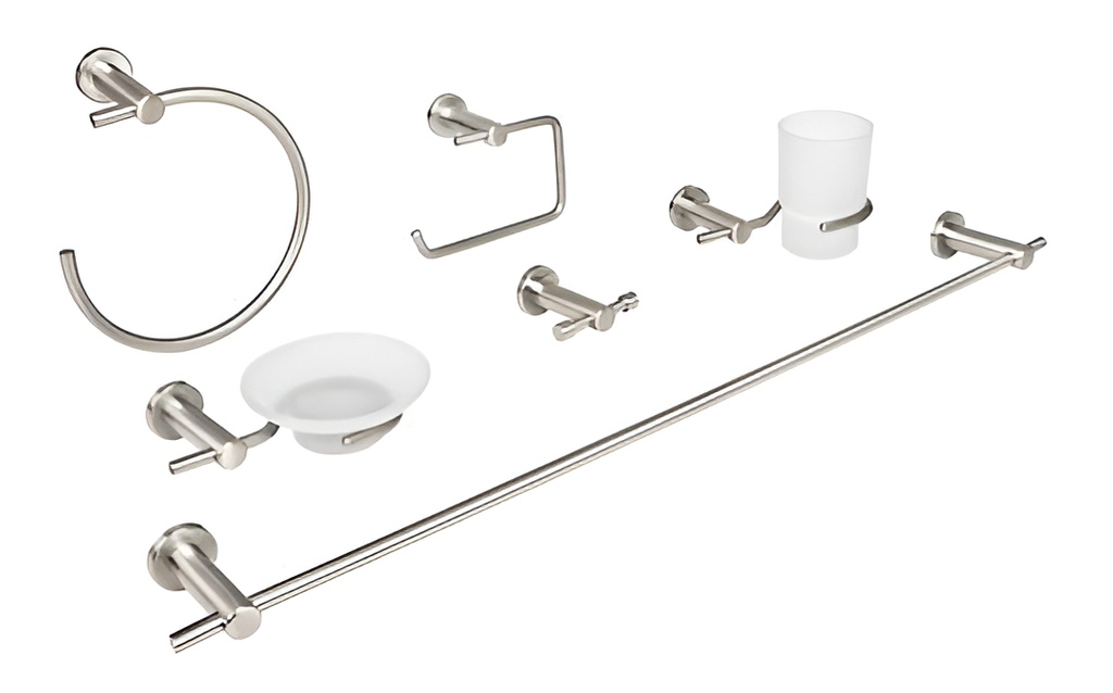 Juego Baño Element 6 Pz Satinado Foset 49682