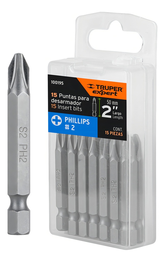 Puntas Para Desarmador Phillips Ph2, 2 , 15 Piezas 100195