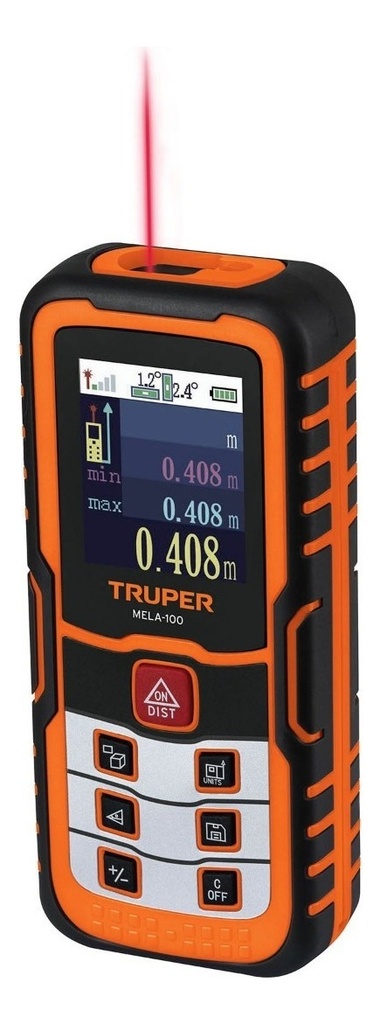 Medidor Laser De Distancia 100 Metros Truper 100374